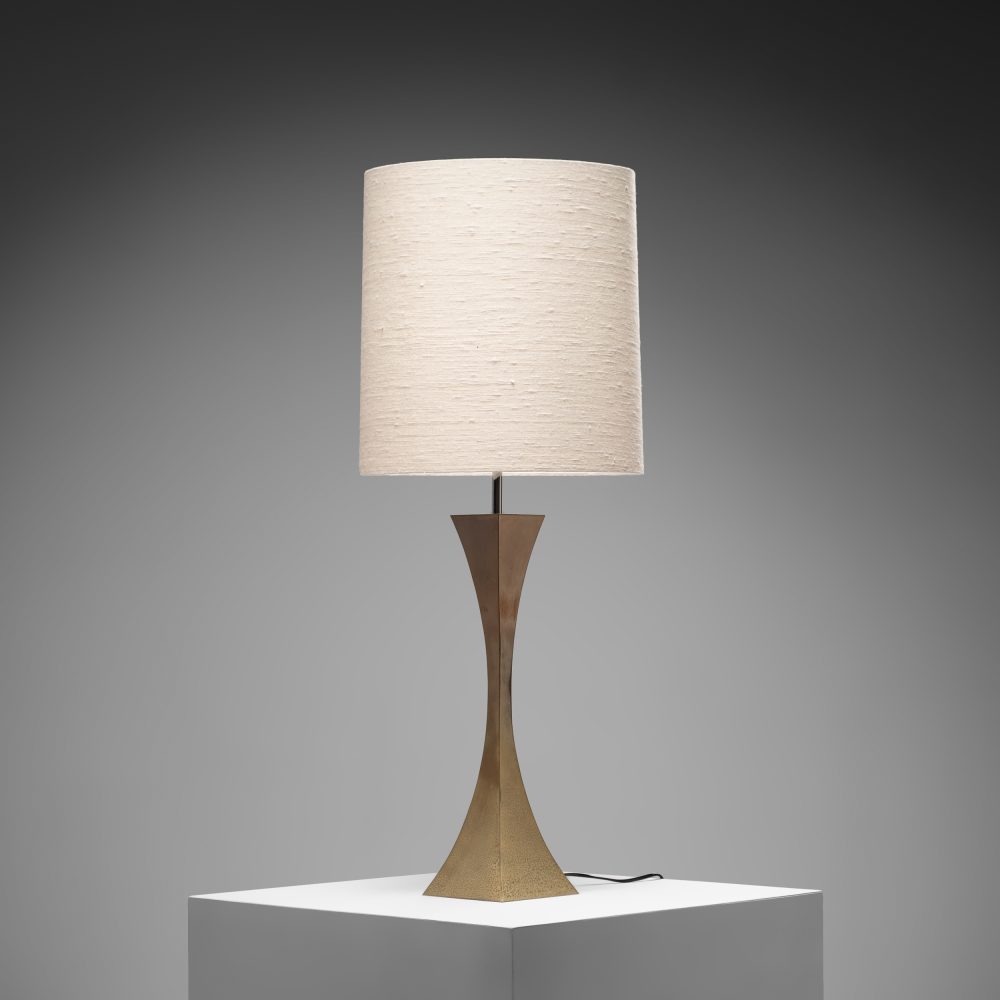 Nickel-Plated Brass Table Lamp