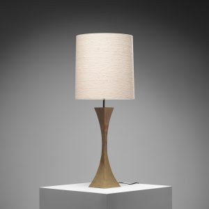 Nickel-Plated Brass Table Lamp
