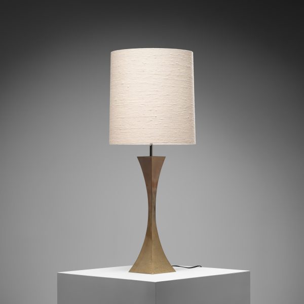 Nickel-Plated Brass Table Lamp