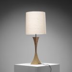 Nickel-Plated Brass Table Lamp