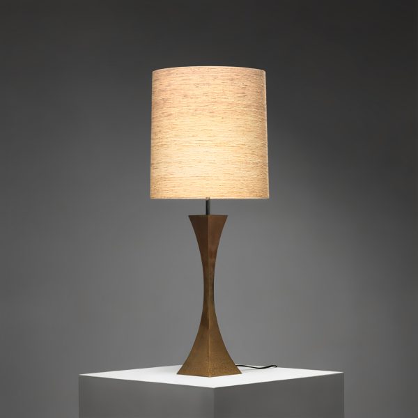 Nickel-Plated Brass Table Lamp