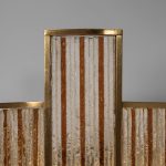 Large Colored Glass and Brass Wall Lamp, Set of 2