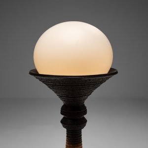 Large Earthy Ceramic Floor Lamp