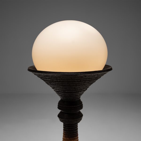 Large Earthy Ceramic Floor Lamp