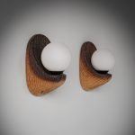 Earthy Ceramic Wall Lamp, Set of 2