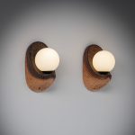Earthy Ceramic Wall Lamp, Set of 2