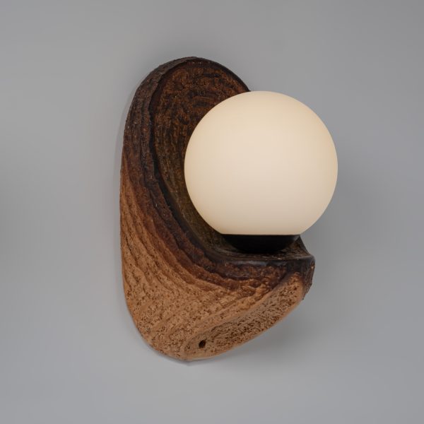 Earthy Ceramic Wall Lamp, Set of 2