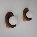 Earthy Ceramic Wall Lamp, Set of 2