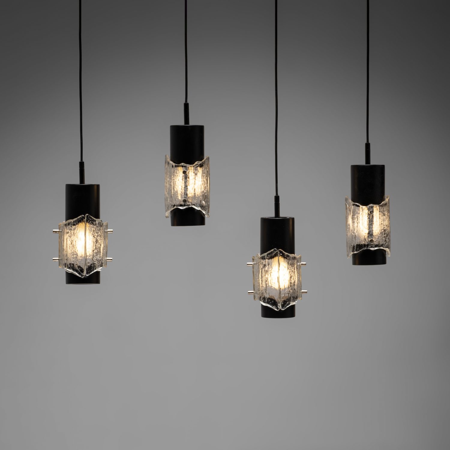 ‘Ice’ Glass Pendant, set of 4