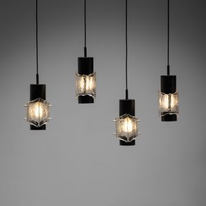 ‘Ice’ Glass Pendant, set of 4