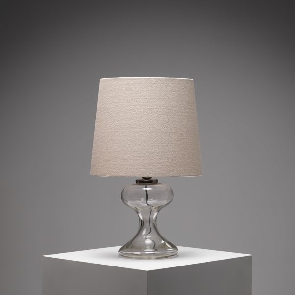 ‘ML1’ Sculptural Glass Table Lamp with Rubelli Shade