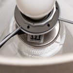 ‘ML1’ Sculptural Glass Table Lamp with Rubelli Shade