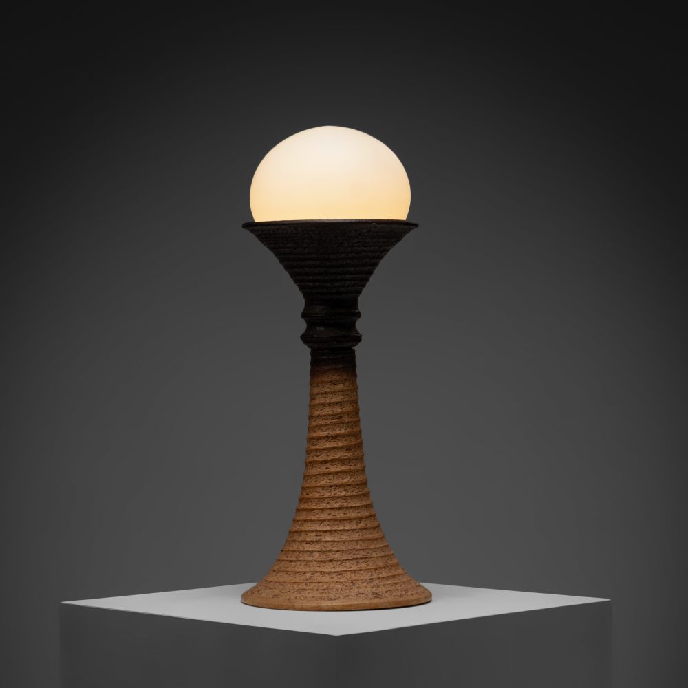 Large Earthy Ceramic Table Lamp