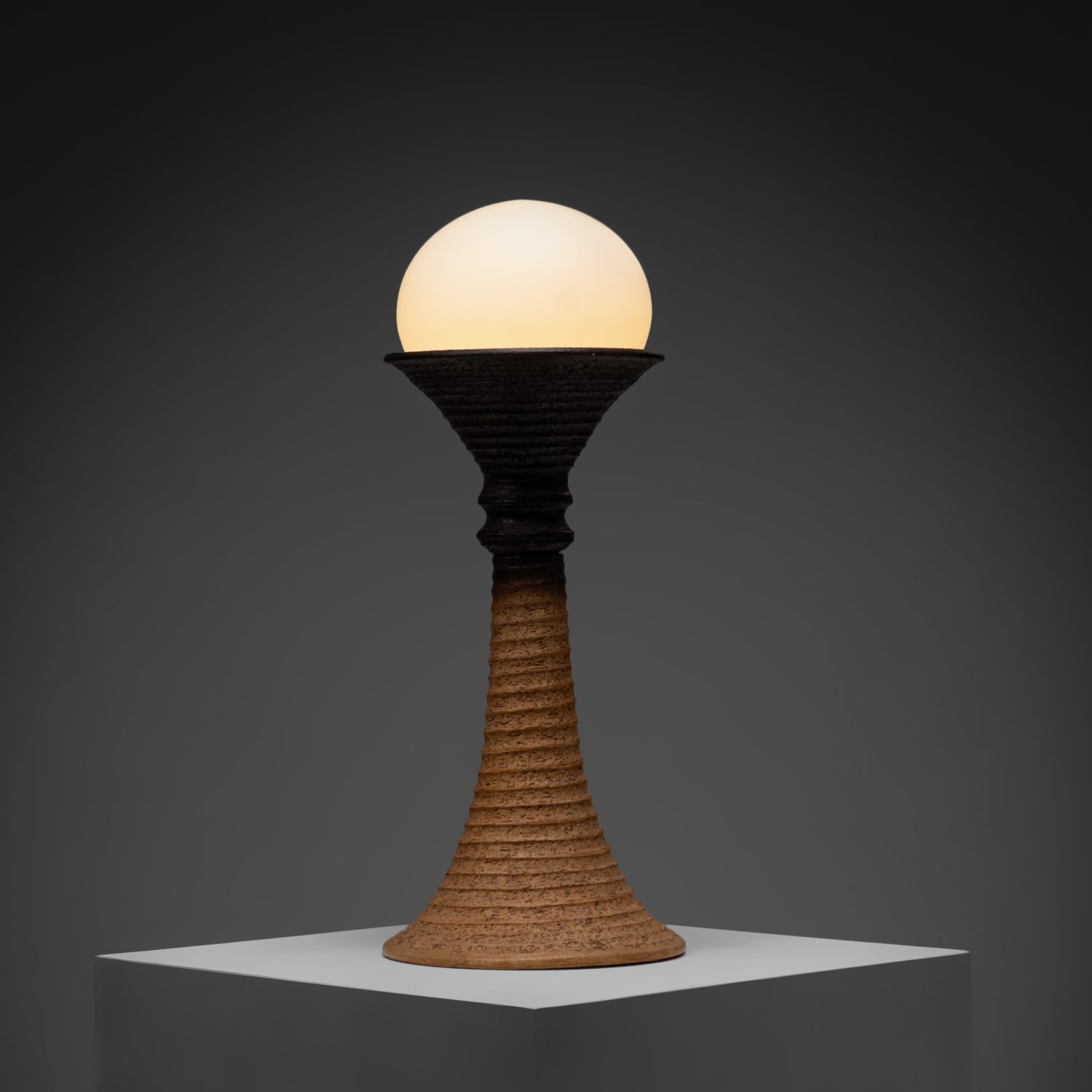 Large Earthy Ceramic Table Lamp