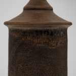 Brown Glazed Stoneware Table Lamp