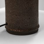 Brown Glazed Stoneware Table Lamp