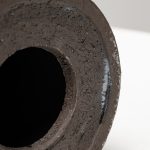Brown Glazed Stoneware Table Lamp