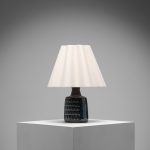 Blue Glazed Stoneware Table Lamp