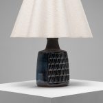 Blue Glazed Stoneware Table Lamp