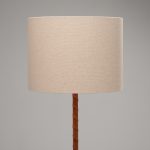 Leather and Brass Floor Lamp