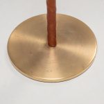 Leather and Brass Floor Lamp
