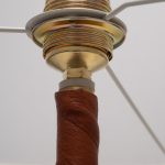 Leather and Brass Floor Lamp