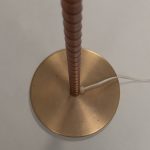 Leather and Brass Floor Lamp